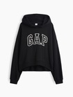 リラックスフィット クロップド GAPロゴ フレンチテリーパーカー-4