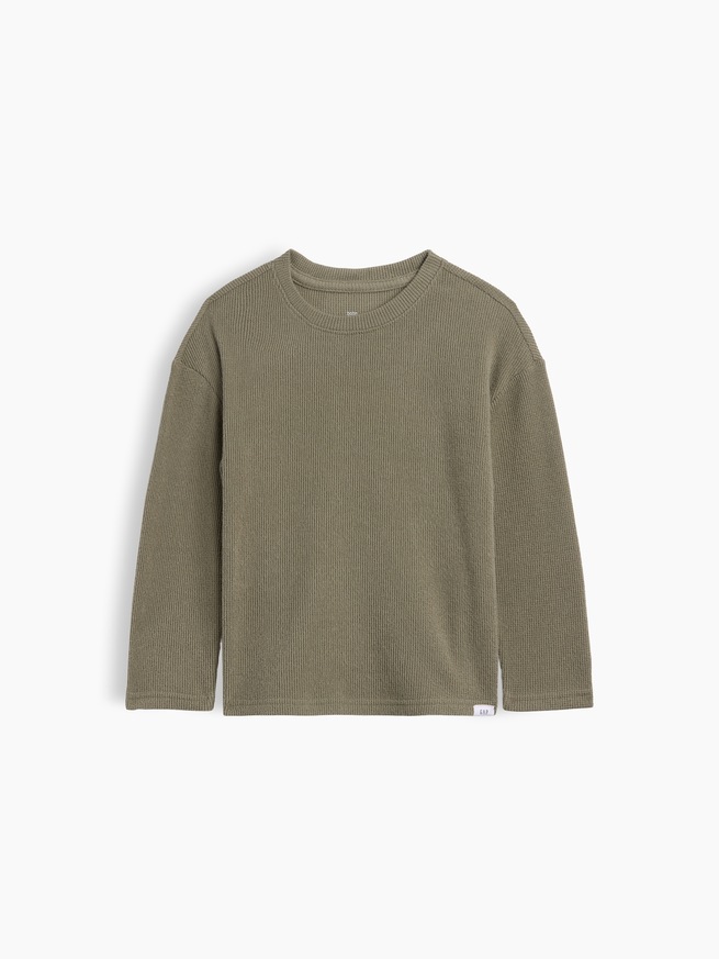 babyGap あったかワッフルニット Tシャツ-0