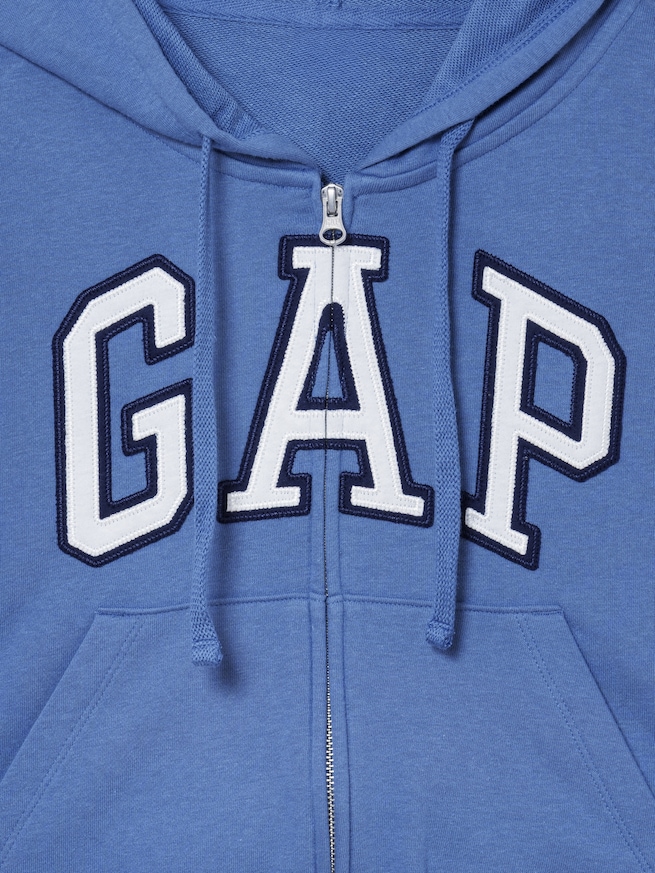 オーバーサイズ GAPロゴ フレンチテリー ジップアップパーカー-5