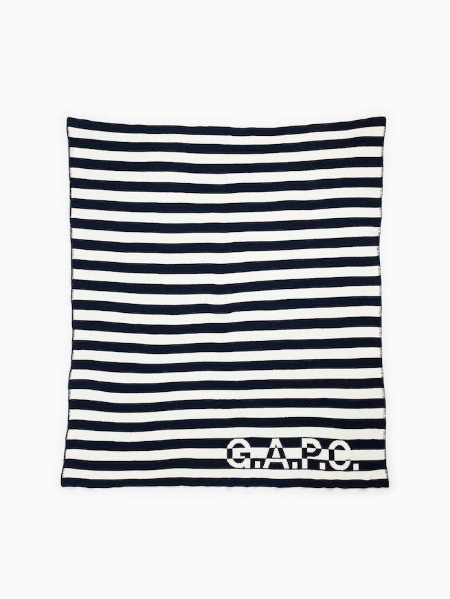 Gap &times; A.P.C. ロゴ ストライプブランケット-0