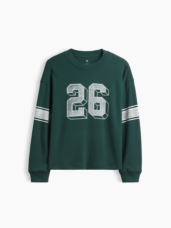 ヘビーウェイト オーバーサイズ グラフィックTシャツ (キッズ)-1