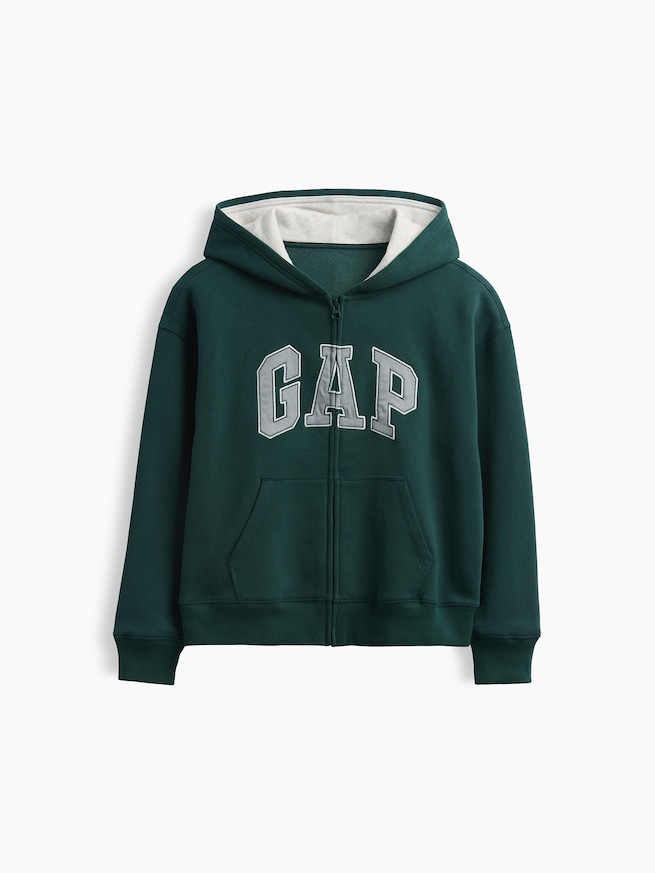 ヴィンテージソフト GAPロゴ ジップアップパーカー (キッズ)-5