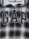 リラックスフィットフレンチテリー GAPロゴ ジップアップパーカー (キッズ)-4