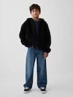 ボア フード付き ジップアップジャケット (キッズ)-2