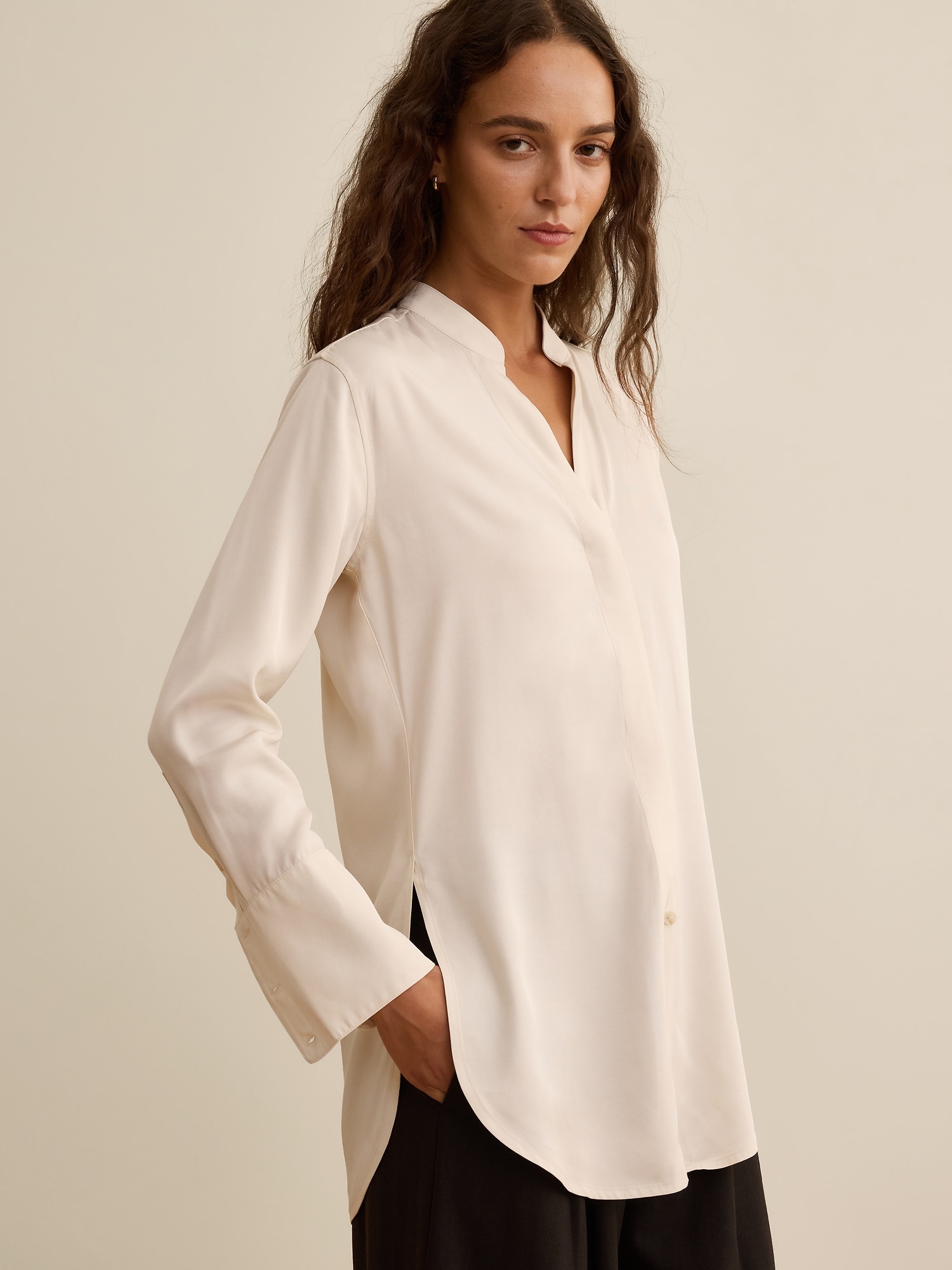 Banana Republic x La Ligne リラックス ビスコース チュニック-0