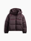 オーバーサイズ フード付き クロップド パファージャケット-4