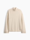 コットン100% オーバーサイズ モックネックセーター-4