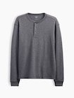 リラックスフィット ヘンリーネックTシャツ-4