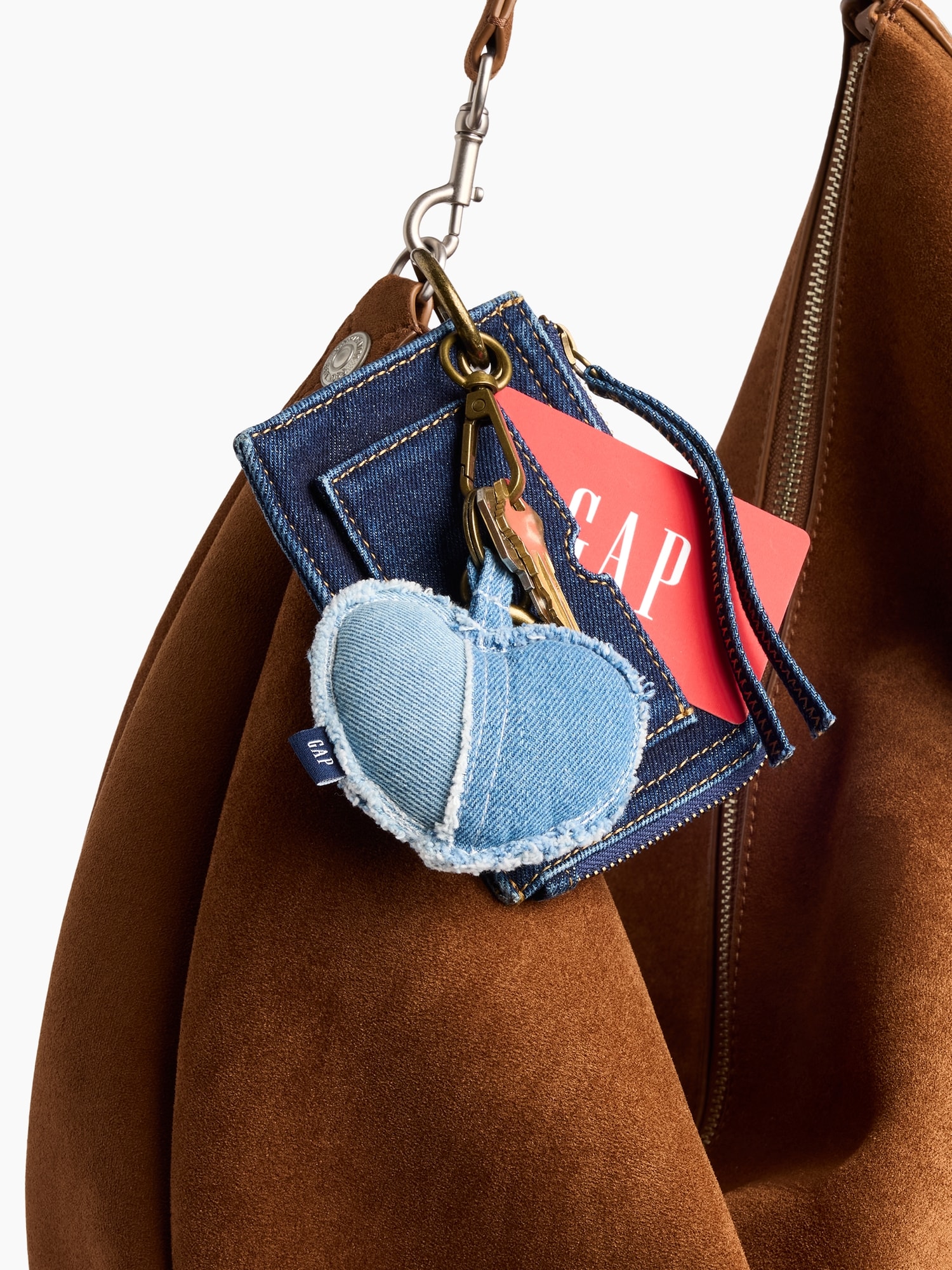 spring bag／バネ口／チャーム付／デニムリメイク Gap公式オンラインストア |デニム カードケース キーホルダー・バッグ