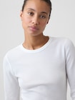 ワッフルニット クルーネックTシャツ-3