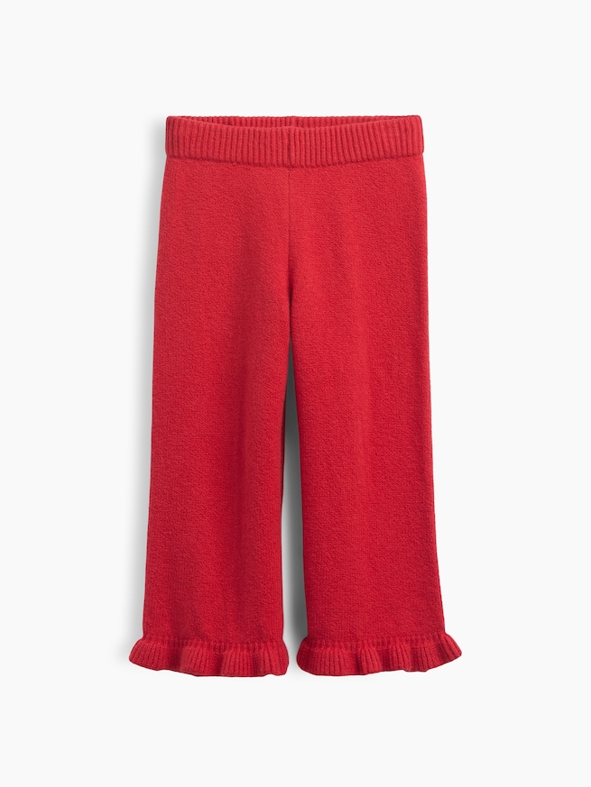 CashSoft カシミヤタッチ ラッフルフリル ワイドパンツ-1