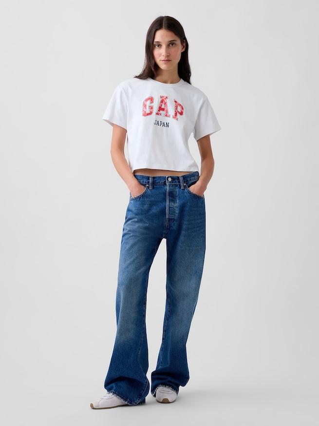 MOMIJI JAPAN GAPロゴ クロップドTシャツ-1