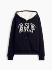 リラックスフィット GAPロゴ 裏ボア ジップアップパーカー-4