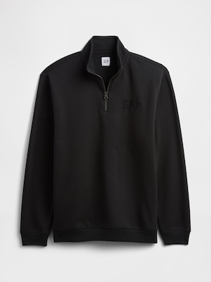 リラックスフィット GAPロゴ 1/4 ジップアップ スウェットシャツ