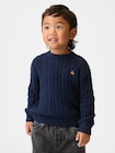 CashSoft カシミヤタッチ ケーブルニットセーター (幼児・ベビー)-0