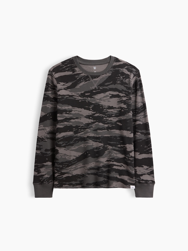 ワッフルニット クルーネックTシャツ (キッズ)-0
