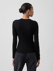 ワッフルニット クルーネックTシャツ-1