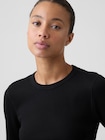 ワッフルニット クルーネックTシャツ-4