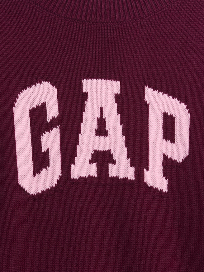 リラックスフィット GAPロゴ インターシャセーター (キッズ)-4
