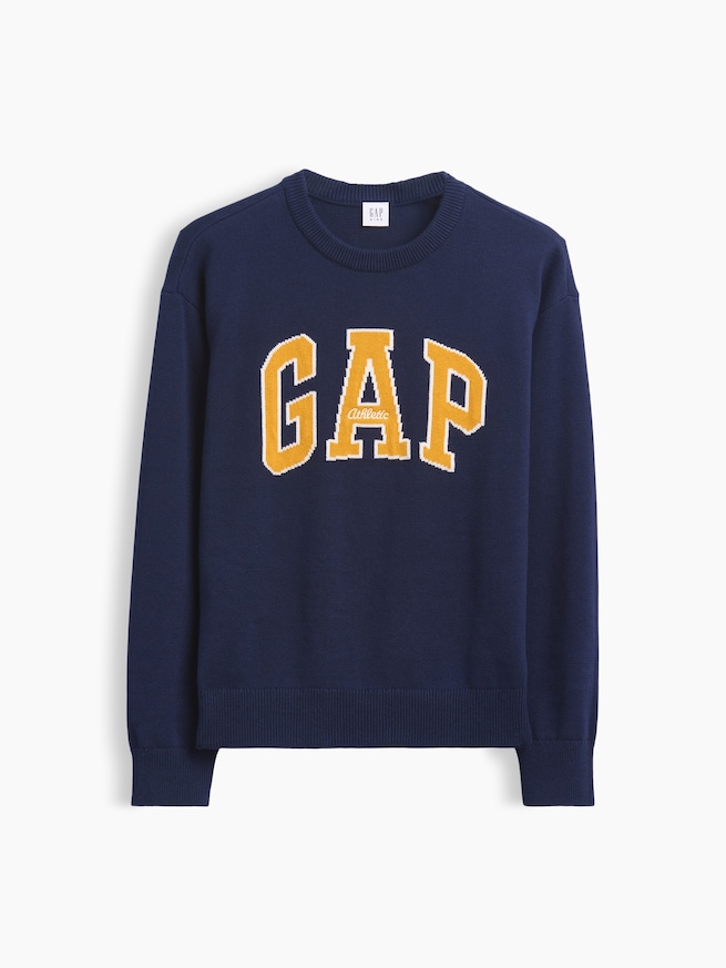 リラックスフィット GAPロゴ インターシャセーター (キッズ)-1