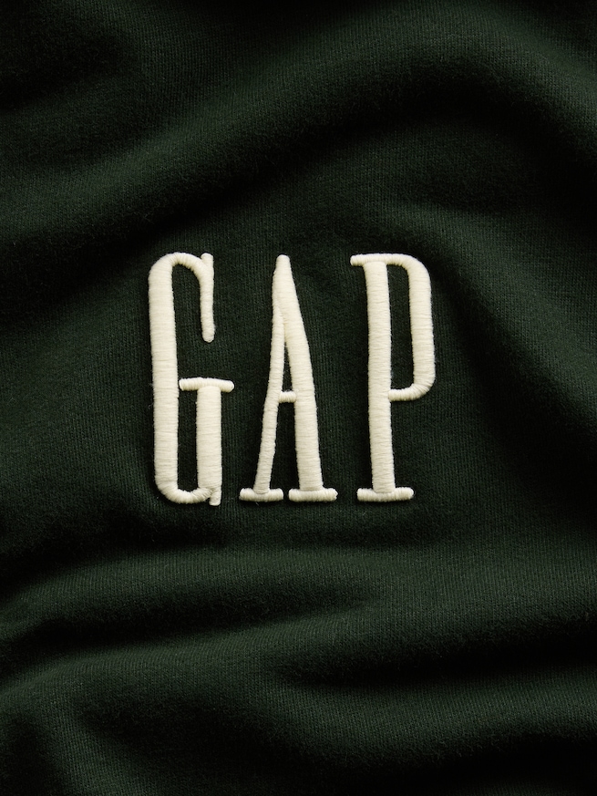 ヴィンテージソフト オーバーサイズ ハーフジップ GAPロゴパーカー-3