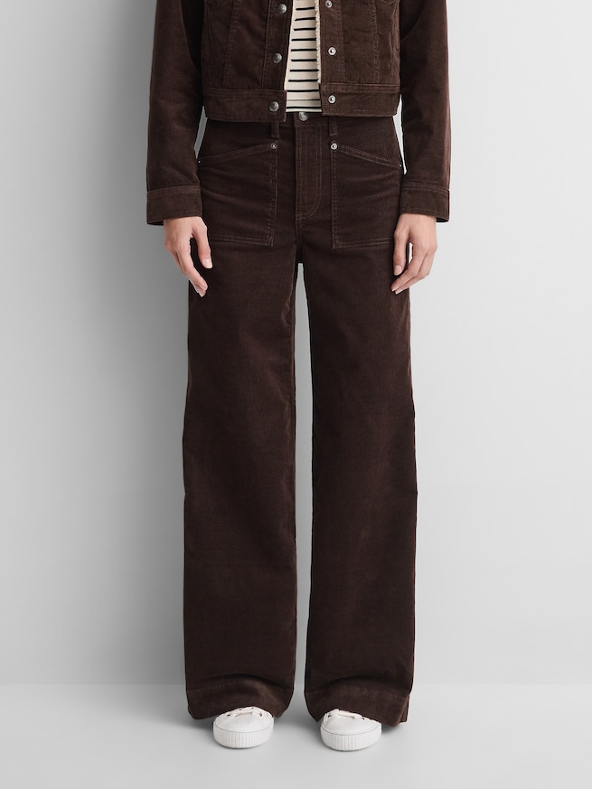 Gap &times; A.P.C. ハイライズ コーデュロイ ストライドパンツ-2