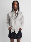 Gap &times; A.P.C. リラックスフィット ロゴ オックスフォードシャツ-3