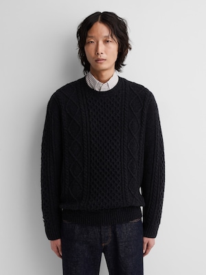 Gap &times; A.P.C. ウール ケーブルニット セーター