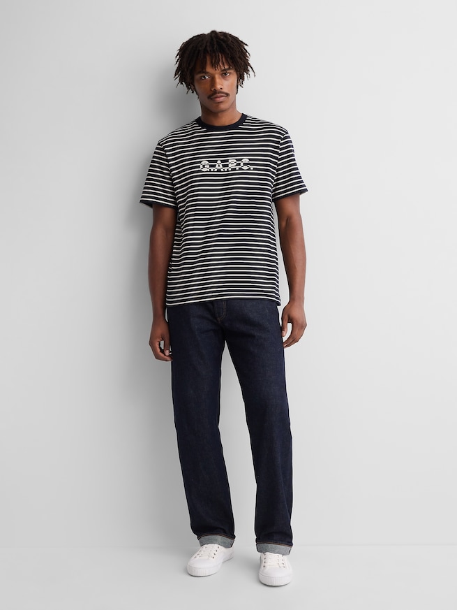 Gap &times; A.P.C. ロゴ ストライプTシャツ-1