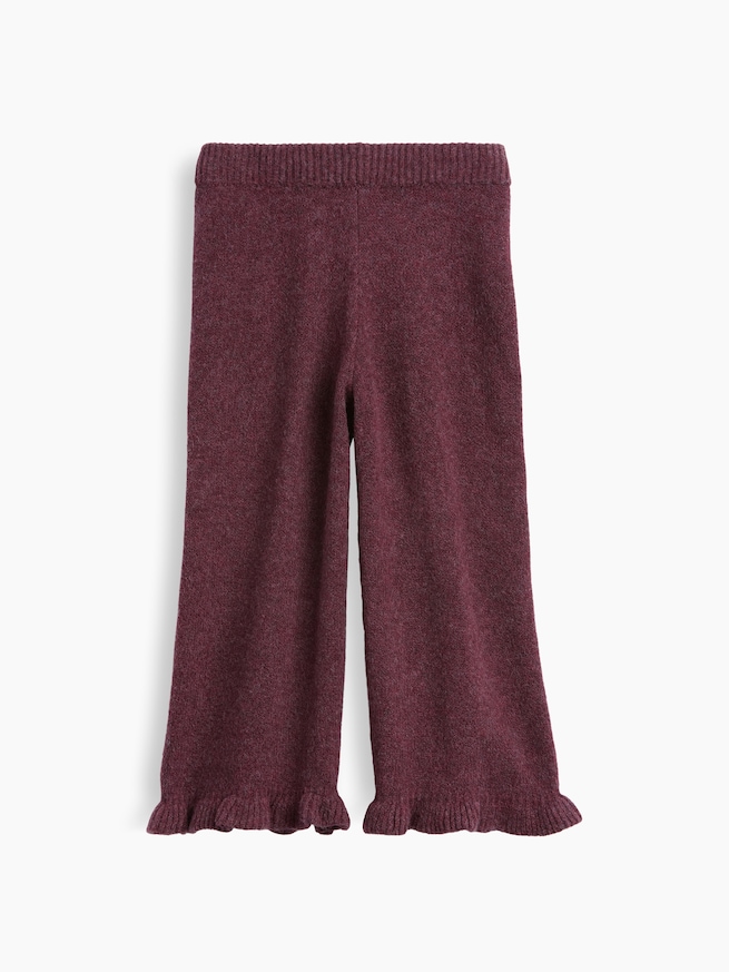 CashSoft カシミヤタッチ ラッフルフリル ワイドパンツ-2
