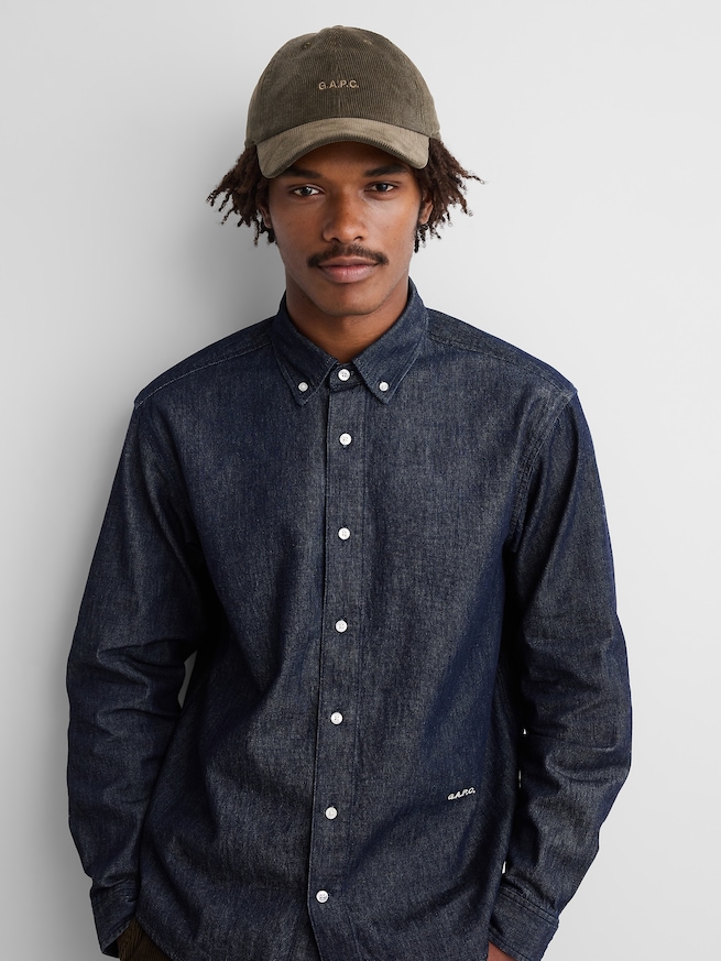 Gap &times; A.P.C. ロゴ コーデュロイ ベースボールキャップ-0