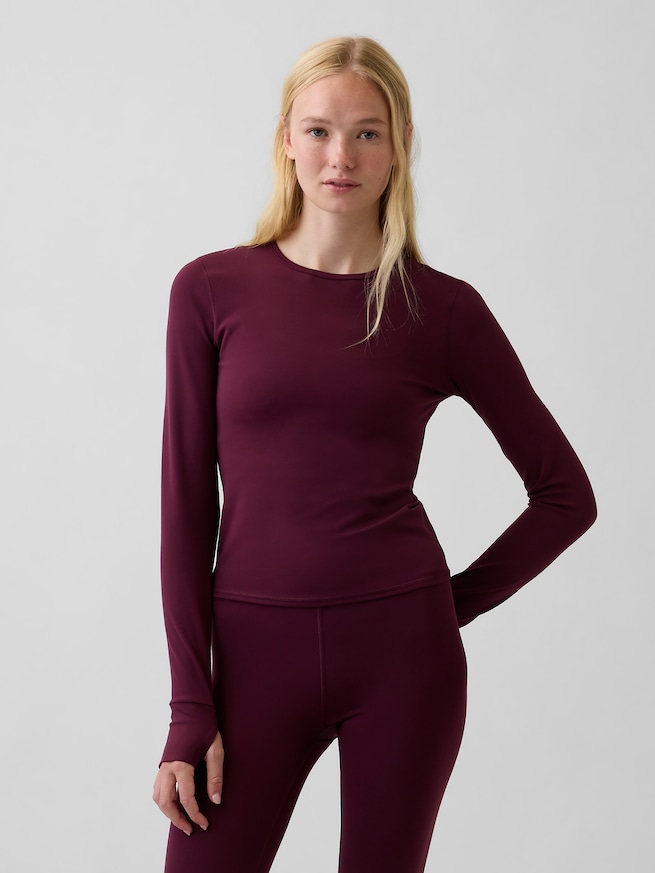 GapFit スムース クルーネックTシャツ-0