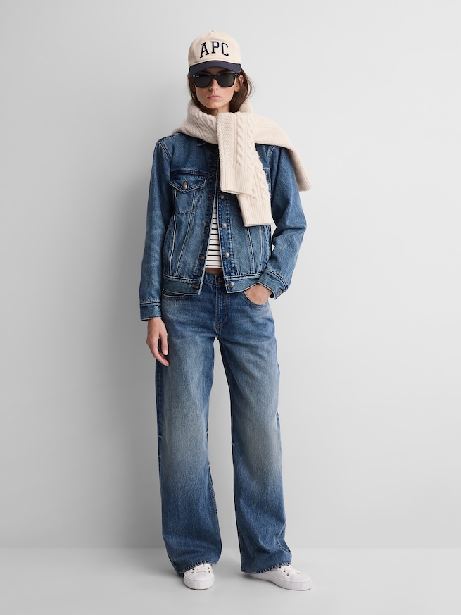 Gap &times; A.P.C. ローライズ '90s ルーズフィットデニム-0