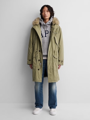 Gap &times; A.P.C. オーバーサイズ 裏ボア ユーティリティアウター