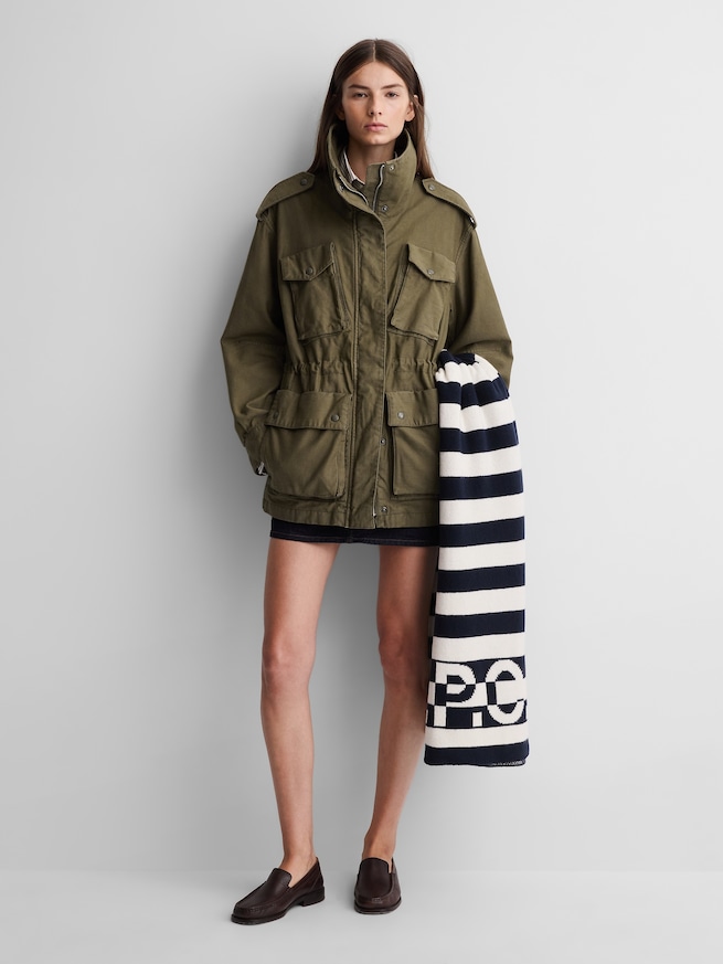 Gap &times; A.P.C. ロゴ ストライプブランケット-5