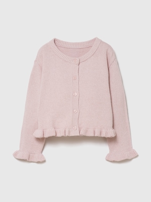 CashSoft カシミヤタッチ ラッフルフリル ニットカーディガン (幼児・ベビー)