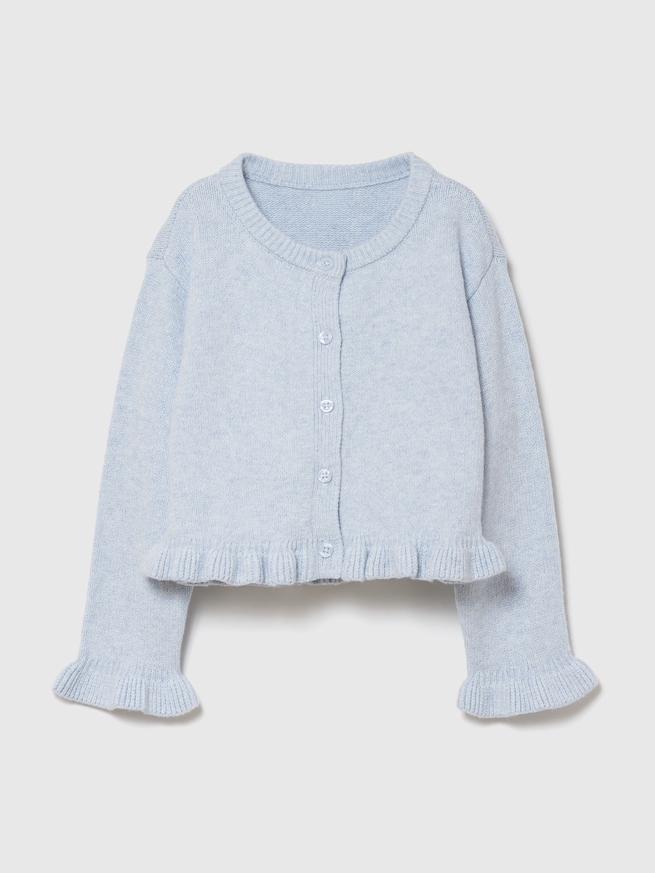 CashSoft カシミヤタッチ ラッフルフリル ニットカーディガン (幼児・ベビー)-0