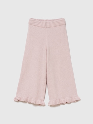CashSoft カシミヤタッチ ラッフルフリル ワイドパンツ