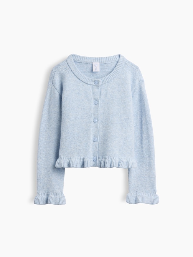 CashSoft カシミヤタッチ ラッフルフリル ニットカーディガン (幼児・ベビー)-1