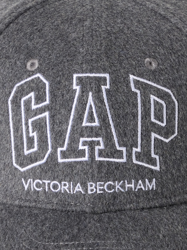 Gap &times; Victoria Beckham ウールブレンド ロゴ ベースボールハット-3