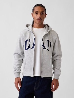 ヴィンテージソフト リラックスフィット ジップアップ GAPロゴパーカー