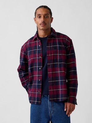 リラックスフィット フランネルシャツ