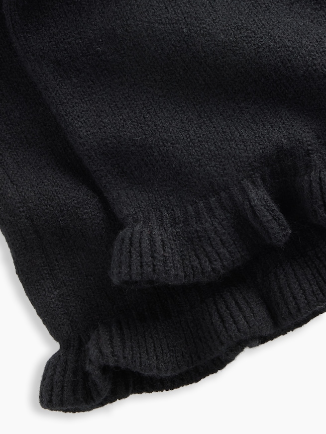 CashSoft カシミヤタッチ ラッフルフリル ワイドパンツ-3