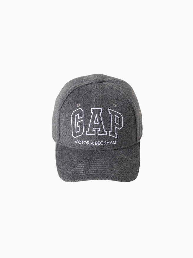 Gap &times; Victoria Beckham ウールブレンド ロゴ ベースボールハット-1