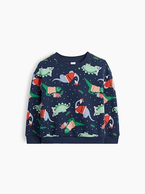 babyGap リラックスフィット プリント クルーネック スウェットシャツ