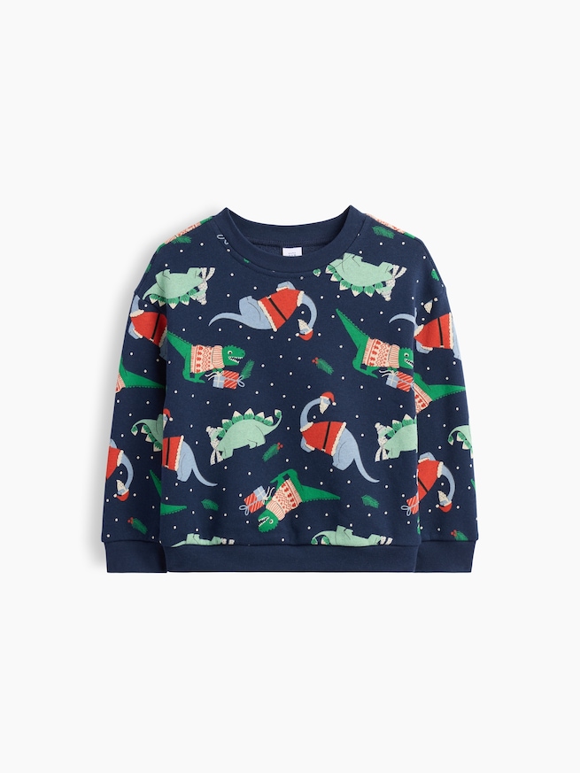 babyGap リラックスフィット プリント クルーネック スウェットシャツ-0