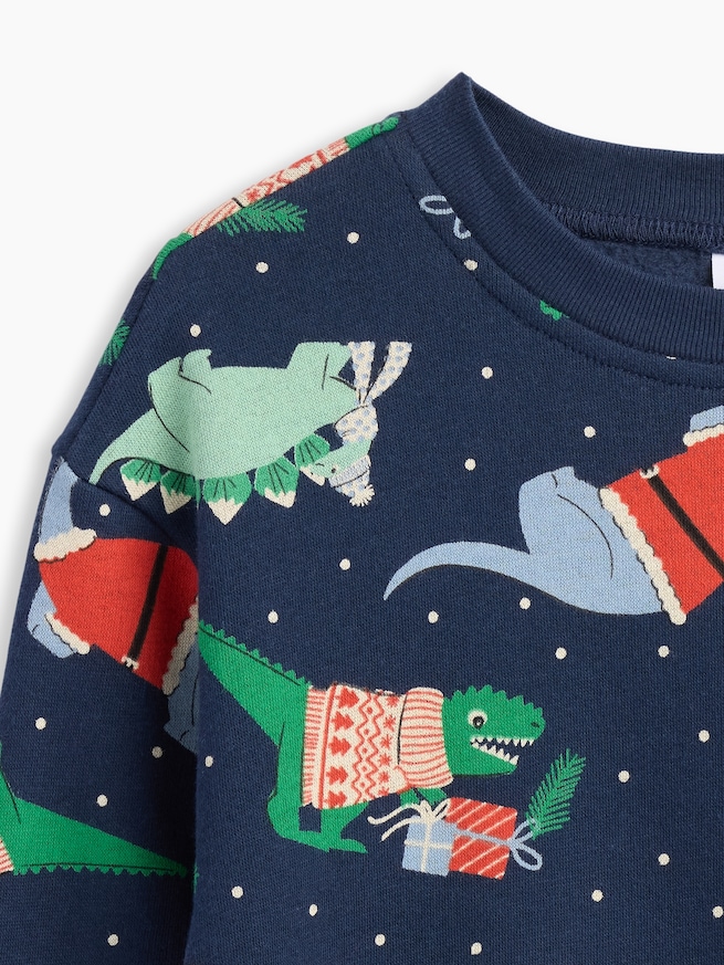babyGap リラックスフィット プリント クルーネック スウェットシャツ-2
