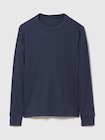 ワッフル クルーネックTシャツ-0