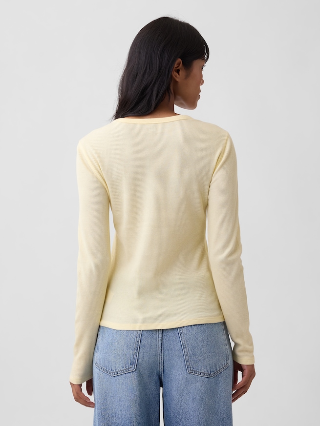 ワッフルニット クルーネックTシャツ-1