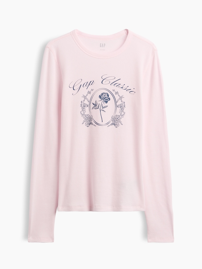ワッフルニット クルーネックTシャツ-3